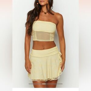 Yellow Mesh 2-Piece Set